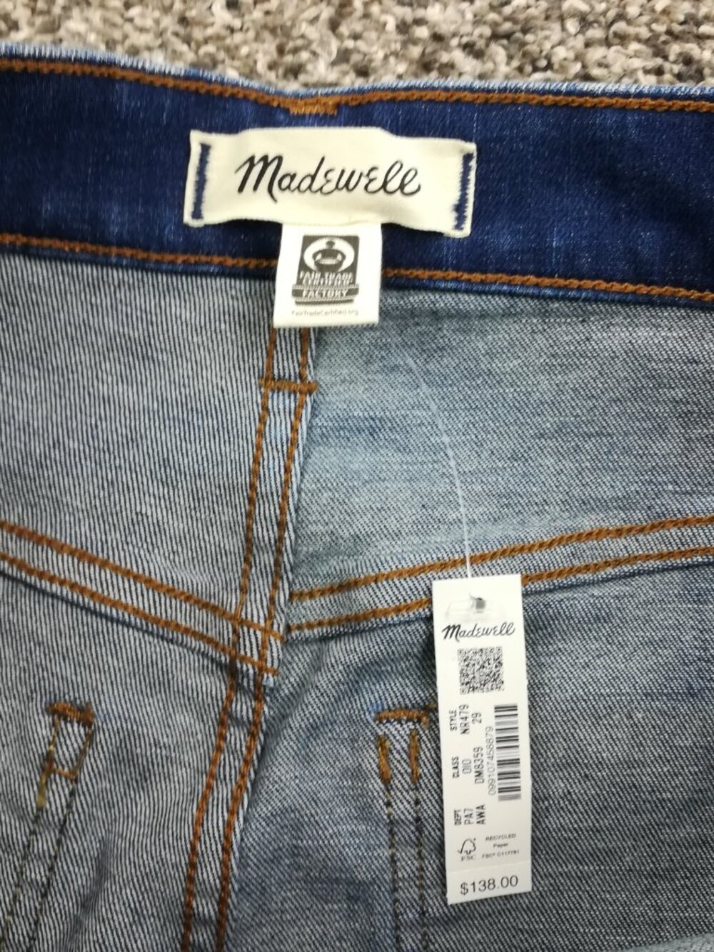 NWT 2024 Madewell Jeans Emmett Wide Leg Patch Pocket Blue Womens 29 NR479 $138 - Picture 4 of 13